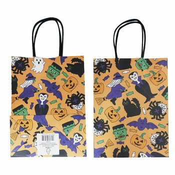 Halloween papirnate darilne vrečke 16x9x22 cm (12 kos)