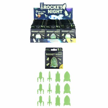 SVETLEČE RAKETE IN VESOLJE ZA NA STROP GLOW IN THE DARK V ZASLONU (24 kos)