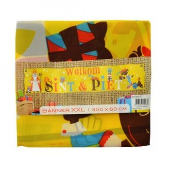 DOBRODO&Scaron;LI BANNER SINTERKLAAS & PIET XXL 300 X 60 CM (7 kos)