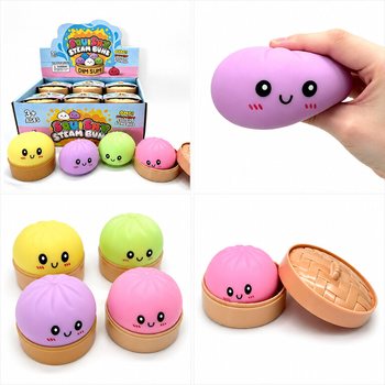 RAGE - Squishy Bun Dumplings VELIKI (Vel. 8.5 x 8.5 x 4.8 Cm) - Viralna Fidget Igrača 2026 (12 kos)