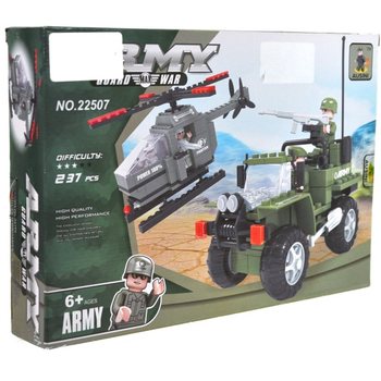 Gradbene kocke BRICKS Voja&scaron;ki helikopter in jeep