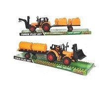 Igrača traktor s prikolico na blister kartici (2 kosa)