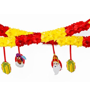 Girlanda Sinterklaas in Piet z obeski - 4 m (6 kosov)
