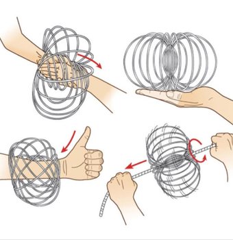Magični Obroči / Flow Rings - Kinetični 3D Magični Obroč - MULTI COLOR | NA KARTICI (12 kos)