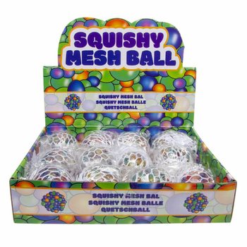 SQUISHY MREŽASTE ŽOGICE V DISPLAYU (12 kos)