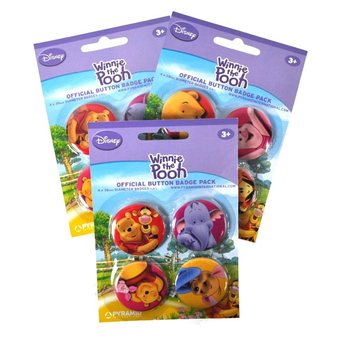 4-delni set gumbov/priponk Disney Medvedek Pu (24 kos)