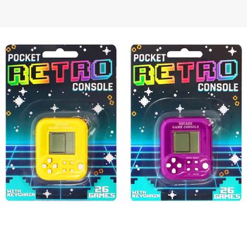 ŽEPNA RETRO IGRALNA KONZOLA Z OBE&Scaron;ANKO - 26 IGER (6 kos.)