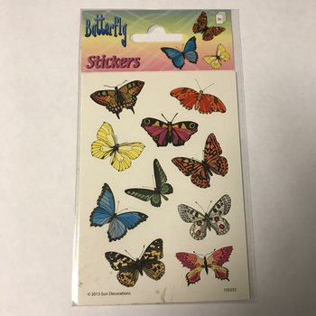 LIST Z NALEPKAMI: METULJI, vel. 16 x 9 cm (10 kosov)