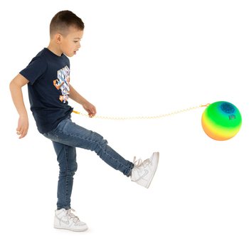 MAVRIČNA ŽOGA Z VRVICO / BUNGEE ŽOGA &Oslash;23 Cm (36 kos)