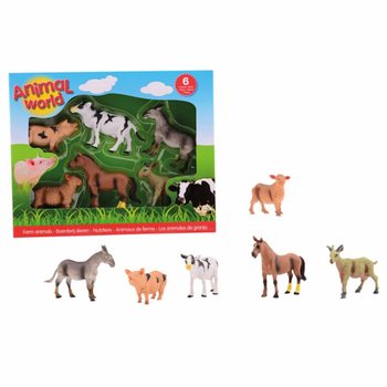 ANIMAL WORLD - IGRALNI SET S 6 FIGURICAMI KMETIJSKIH ŽIVALI (1 kos)