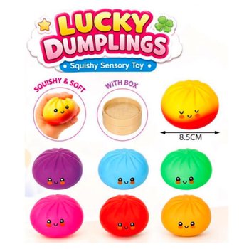 RAGE - LUCKY DUMPLINGS - Squishy Bun Dumplings VELIKI Vel. 8.5 x 8.5 x 4.8 cm - V ZASLONU (12 kos)