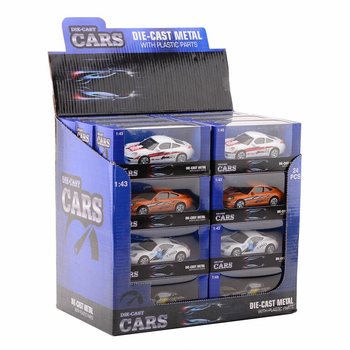 DIE CAST SUPER &Scaron;PORTNI AVTOMOBILI, MERILO 1:43 V DISPLAYU (24 kos)