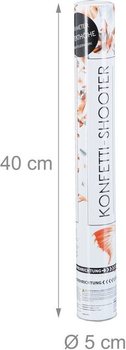 Konfetni top &ndash; Barva: Oranžna/Srebrna 40 cm - konfetni shooter za rojstne dneve (10 kos.)