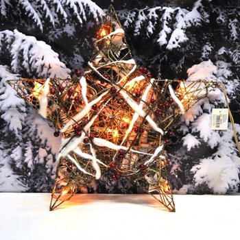 VELIKA SVETLEČA BOŽIČNA ZVEZDA DEKORACIJA 45 CM (2 kosa)