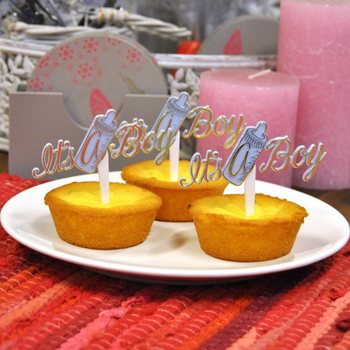 Okrasni Pikadom za Cupcakes ob Rojstvu - It's a Boy (12 kos)