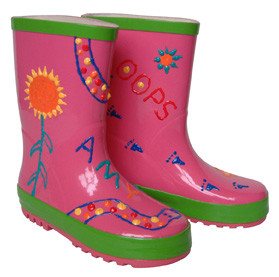 Funky Wellies - Pobarvaj svoje gumijaste &scaron;kornje - Rožnati / Velikost: 28