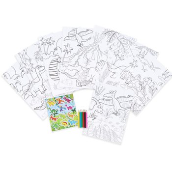 VELIK SET ZA BARVANJE - MODEL: DINOZAVER - Mere 22x30x1 CM (12 kos)