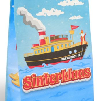 Papirnate darilne vrečke Sveti Miklavž (Sinterklaas) - 16x8x22 cm (12 kosov)