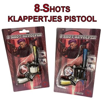 PIŠTOLA NA KAPICE 8 STRELOV NA KARTICI (24 kos)