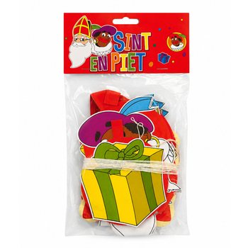 Girlanda Sinterklaas in Piet z obeski - 4 m (6 kosov)