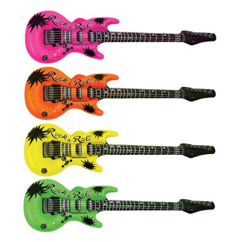 Napihljiva kitara Neon Mix - 95cm (12 kosov)