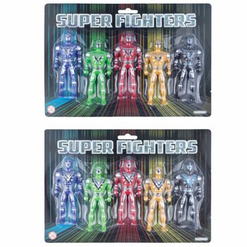 SUPER FIGHTERS - 5 Akcijskih Figur na Kartici (6 kos.)