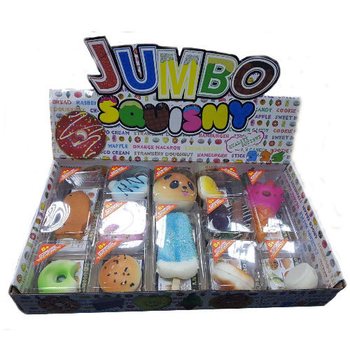 JUMBO Squishies v Displayu (12 kos) - Di&scaron;eče Antistresne Igrače
