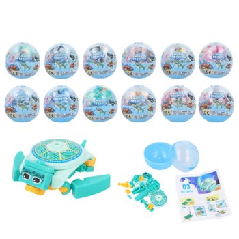 KOCKE ZA SESTAVLJANJE SEA LIFE V KAPSULI IN DISPENSERJU (12 kos)