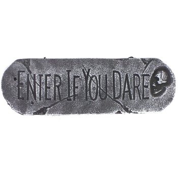 DEKORATIVNA TABLA "ENTER IF YOU DARE" (1 kos)