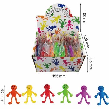 BARVNE RAZTEGLJIVE SMILEY FIGURICE - V DISPLAYU (36 kos.)