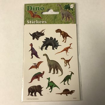 LISTI Z NALEPKAMI: DINOZAVRI, 16 x 9 cm (10 kos.)