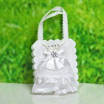 Poročna Vrečka za Darila - Motiv Poročna Obleka (12 kos)