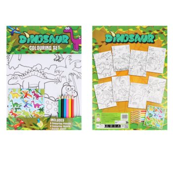 VELIK SET ZA BARVANJE - MODEL: DINOZAVER - Mere 22x30x1 CM (12 kos)