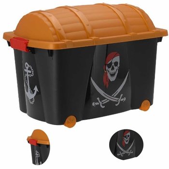 Velika skrinja za igrače pirati | 60L s kolesi