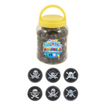 SKOČICE PIRATI Ø3.3 CM V POSODI (72 kos)
