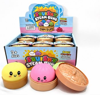 RAGE - Squishy Bun Dumplings VELIKI (Vel. 8.5 x 8.5 x 4.8 Cm) - Viralna Fidget Igrača 2026 (12 kos)