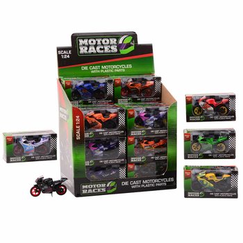 MOTOCIKEL SUPER SPORT DIE CAST, MERILO 1:24 V ZASLONU (24 kos)