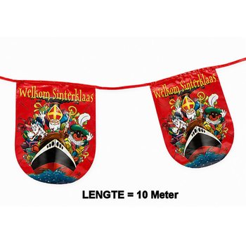 SINTERKLAAS - VERIGA ZASTAVIC &bdquo;WELKOM SINTERKLAAS&rdquo; - DOLŽINA: 10 Metrov (6 kosov)