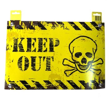 DEKORATIVNI NAPIS ZA VRATA - "DANGER" / "KEEP OUT" (12 kos.)