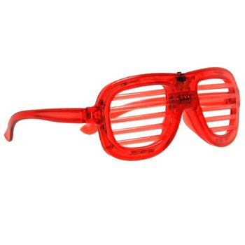 Očala SHUTTER SHADES z LED Osvetlitvijo - Barva: Rdeāa (12 kos)