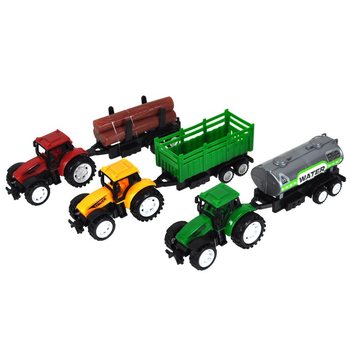 Igrača traktor s prikolico na blisterju 21 cm (6 kosov)