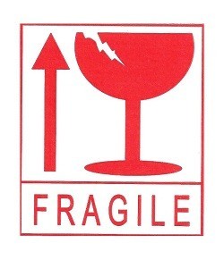 FRAGILE NALEPKA / Nalepka PAZLJIVO STEKLO (45 listov)
