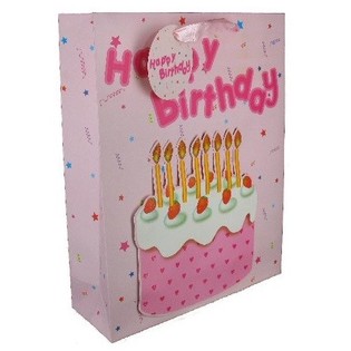 Darilna vrečka Happy Birthday Roza (12 kosov)