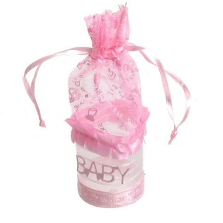 DARILNA EMBALAŽA ZA ROJSTVO - BABY ROZA (12 kos.)