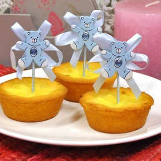 PIK POLNJENJE ZA CUPCAKE ROJSTVO - MODRI MEDVEDEK (12 kos)