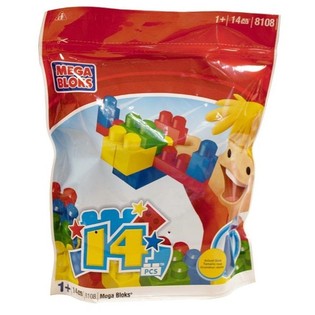Mega Bloks 8108 - Vreča z velikimi kockami (14 kosov)