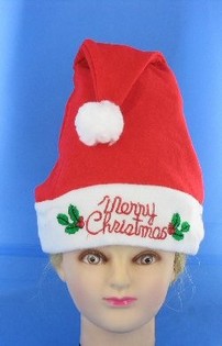 SVETEČA BOŽIČNA KAPA Z NAPISOM "MERRY CHRISTMAS" (12 kosov)