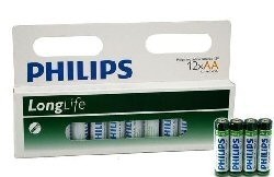 12x BATERIJE "PHILIPS - SUPER HEAVY DUTY" AA - LONGLIFE (12 kos Blister)