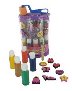 Set s štampiljkami in barvami za deklice - Model 2