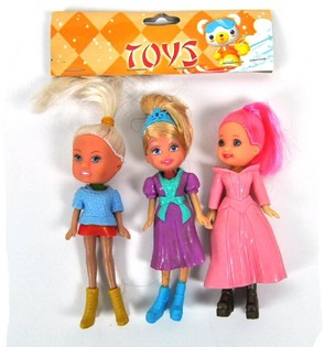 3 Mini punčke v vrečki (Paket 10 kosov)